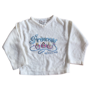 Vintage Kids Girls Disney Princess Walt Disney World White Sweater Size XS / 4T